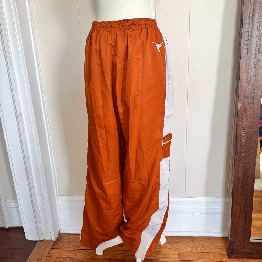 University of Texas Burnt Orange Windbreaker Pants with White Side Stripe Large